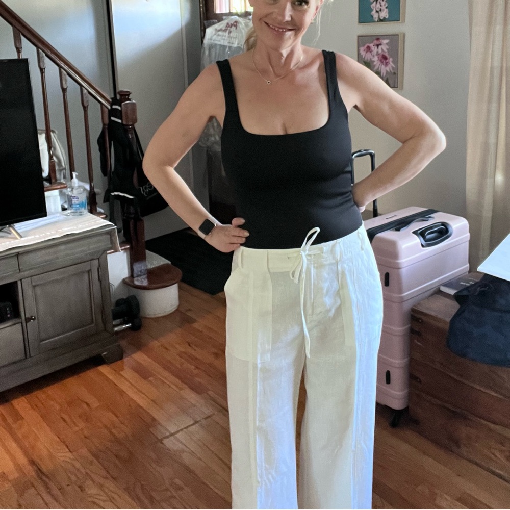 ELLOTT LAUREN while linen pants size 6